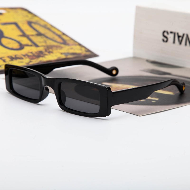 Kính Mát Gọng Vuông Nhỏ Hình Chữ Nhật Phong Cách Hip Hop Ulzzang Hàn Quốc Mới Cho Nam Và Nữ