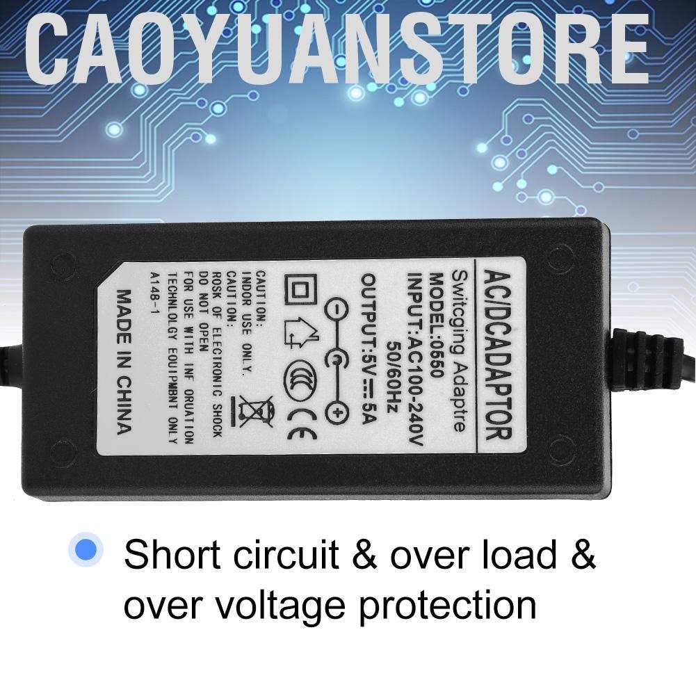 Caoyuanstore AC 100-240V To 24V/12V/5V 2A/4A/5A/6A Power Supply Adapter US Plug LED Strip CS