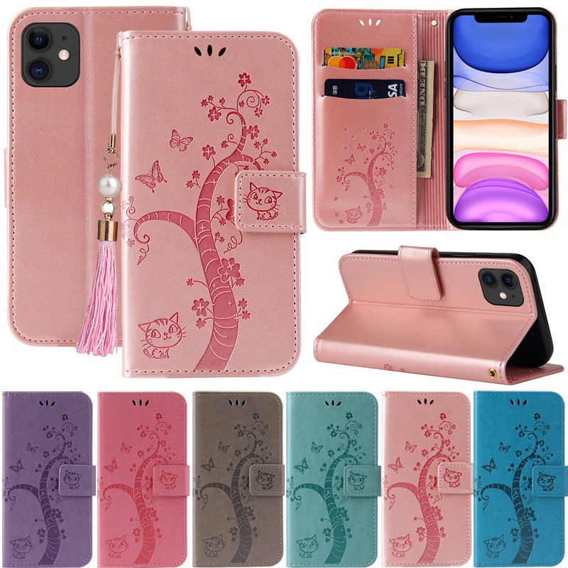 Bao da nắp lật có ngăn đựng thẻ thiết kế sang trọng cho Iphone 6 6s 7 8 Se2 7 Plus 8 Plus 6s Plus 6 Plus