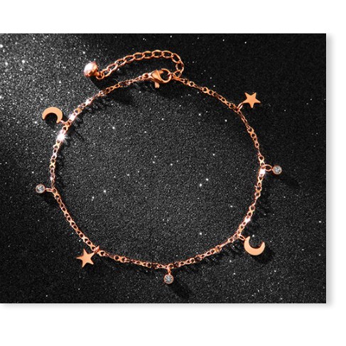 Lắc chân titan trăng sao TT534 - CAM KẾT KHÔNG GỈ, KHÔNG BAY MÀU - BẢO HÀNH 12 THÁNG