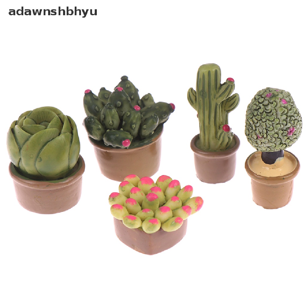 [adawnshbhyu] 2PCS 1:12 Miniature Green Plants Decoration Dollhouse Furniture Accessories [adawnshbhyu]