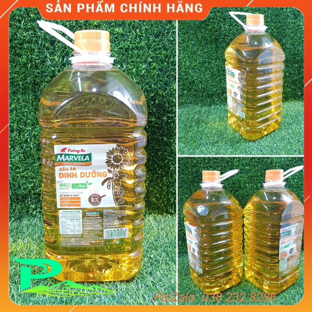 Dầu ăn dinh dưỡng Marvela - Dầu ăn Tường An hướng dương - Can 5L