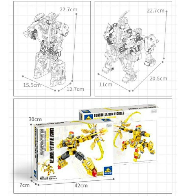 Bộ lắp ráp kazi no.ky 8080 đồ chơi xếp hình, lắp ráp mô hình nhân mã 438PCS