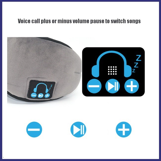Tai Nghe Bluetooth, Tai Nghe Không Dây Kiêm Bịt Mắt  Bluetooth 5.0 Tiện Dụng Cho Các Loại Smartphone