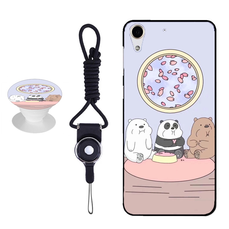 （High quality）Full Anti Shock    HTC Desire 728  Phone Case  Cover  with the Same Pattern ring  and a Rope