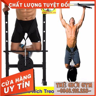 (sẵn) Đai Lưng Xích đeo Treo tạ Dip Belt Valeo Hỗ Trợ Squat, Pull Up, Dips