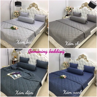 {Link 4} Bộ ga thun 4 món- drap thun Hàn Quốc(1 ga, 2 vỏ nằm, 1 vỏ ôm)