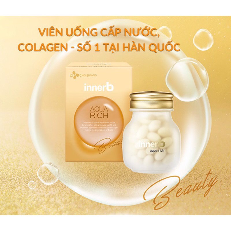 Viên Uống Cấp Nước Innerb Aqua Rich, Bảo Vệ Sức Khỏe, Phiên Bản Mới - Hộp 70 Viên [ CHÍNH - HÃNG ]