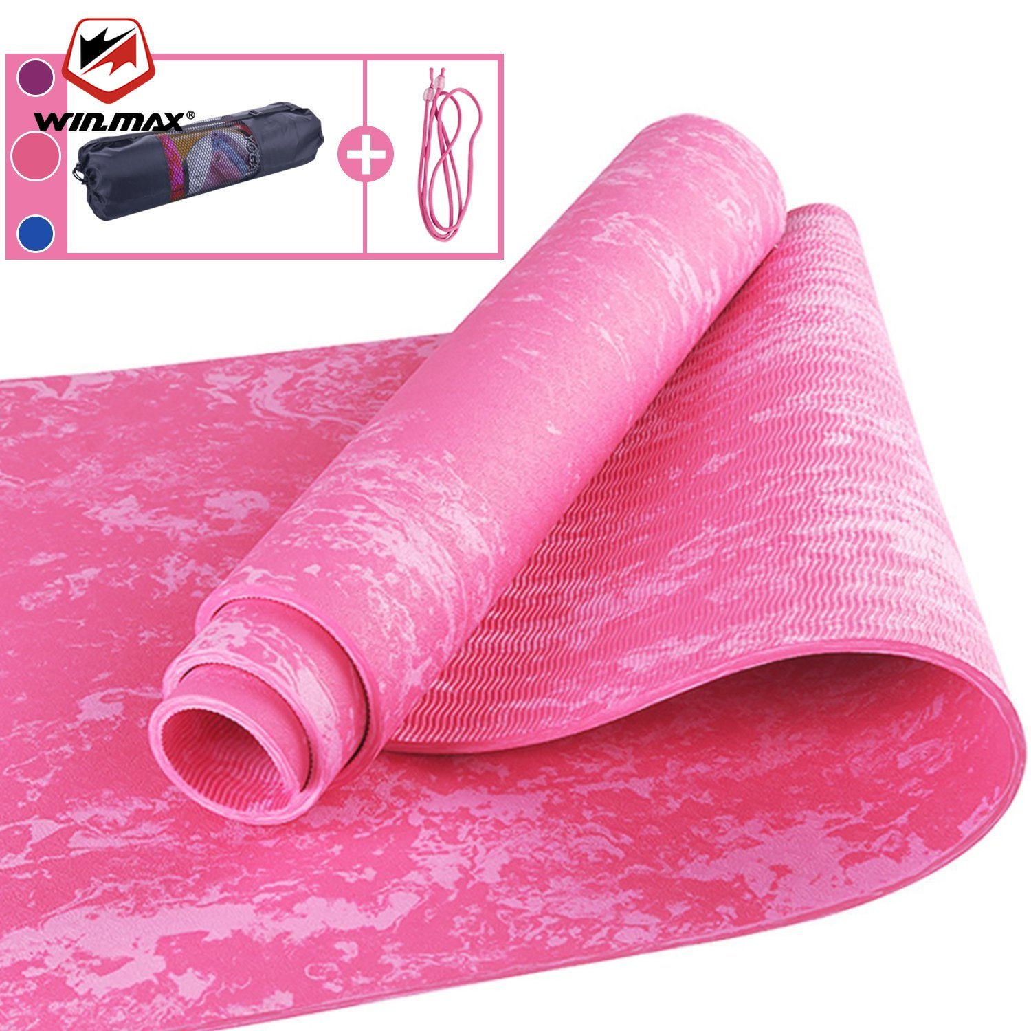 Winmax TPE Fitness Yoga Mat Camouflage Color Eco-Friendly yoga matt non slip with Free Carrying Strap 72 Inch