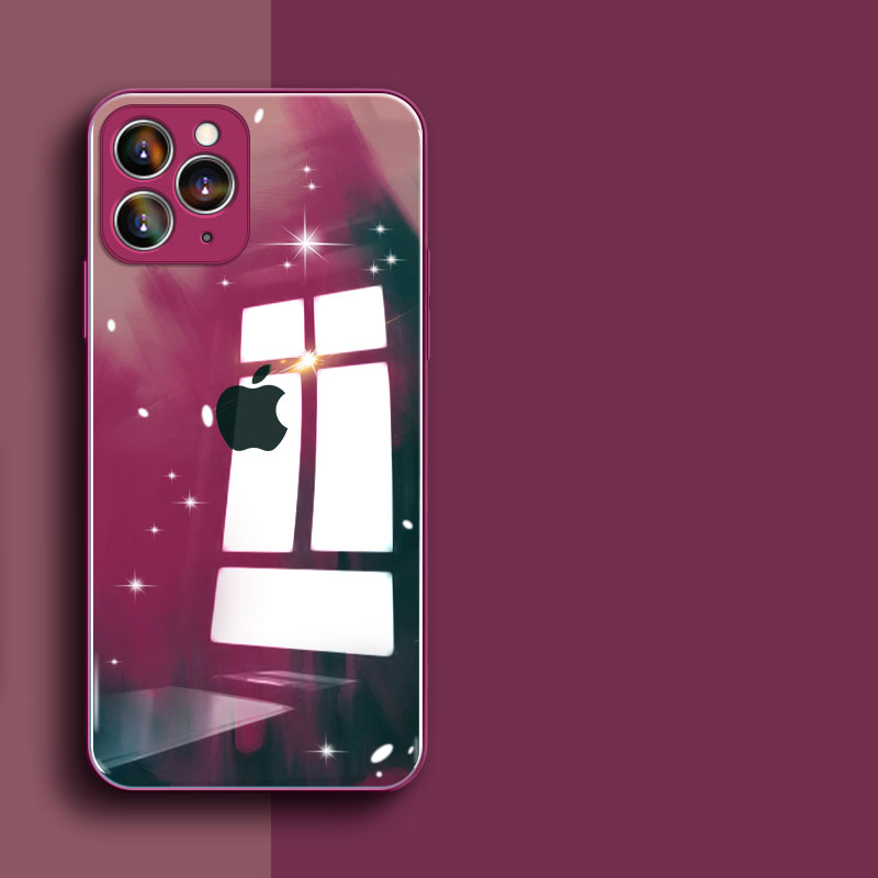 Ốp Lưng Kính Cường Lực Màu Gradient Cho Iphone 12 11 Pro Max X Xs Max Xr 8 7 Plus | BigBuy360 - bigbuy360.vn