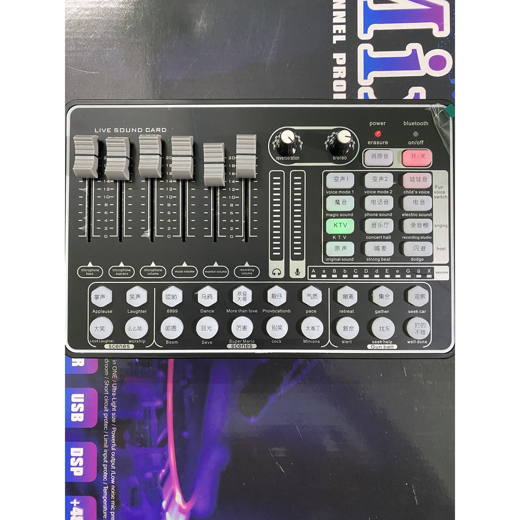 Sound Card H9 Hàng Loại 1 . Chuyên Hát Thu Âm , Livestream , Karaoke . Tích Hợp Chế Độ Autotune , Gỉa Giọng