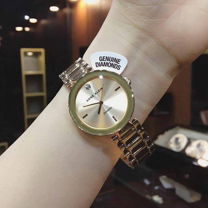 ĐỒNG HỒ NỮ Anne Klein DIAMOND Gold AK/1362CHGB