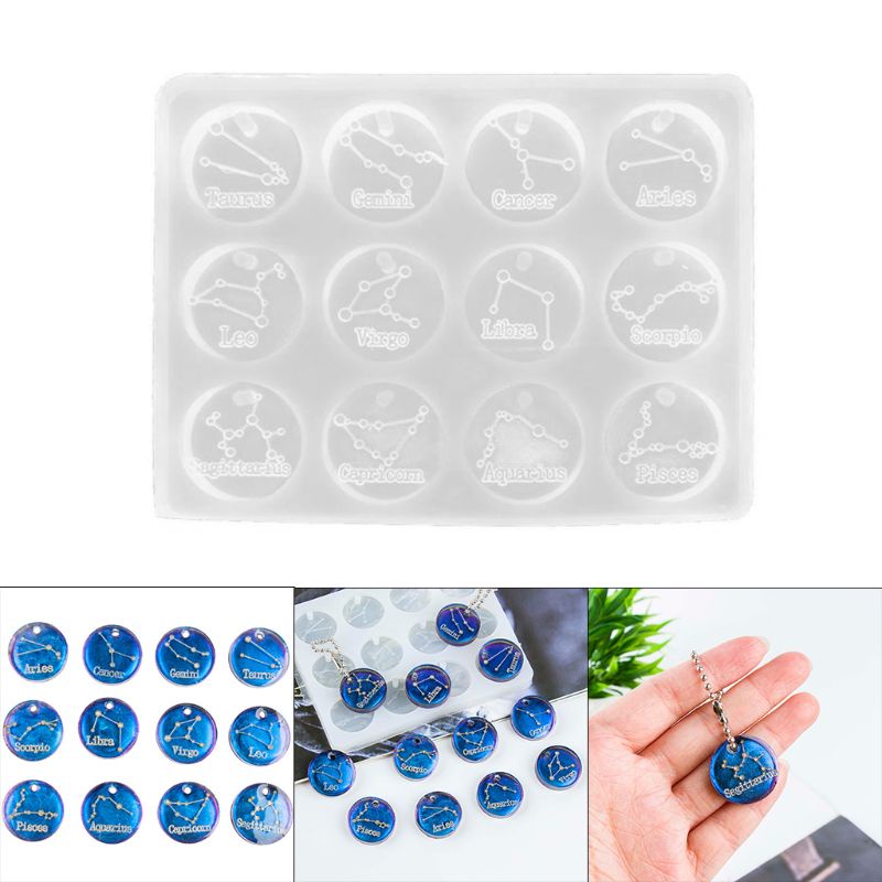 Khuôn Silicone Làm Trang Sức 12 Chòm Sao