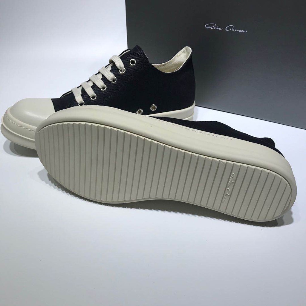 Giày Sneaker Rick Owen Cổ Thấp Đế Thơm Vani Full Size Nam Nữ