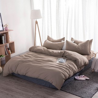 Sét vỏ chăn ga gối cotton đũi trơn màu be(ảnh thật cuối)