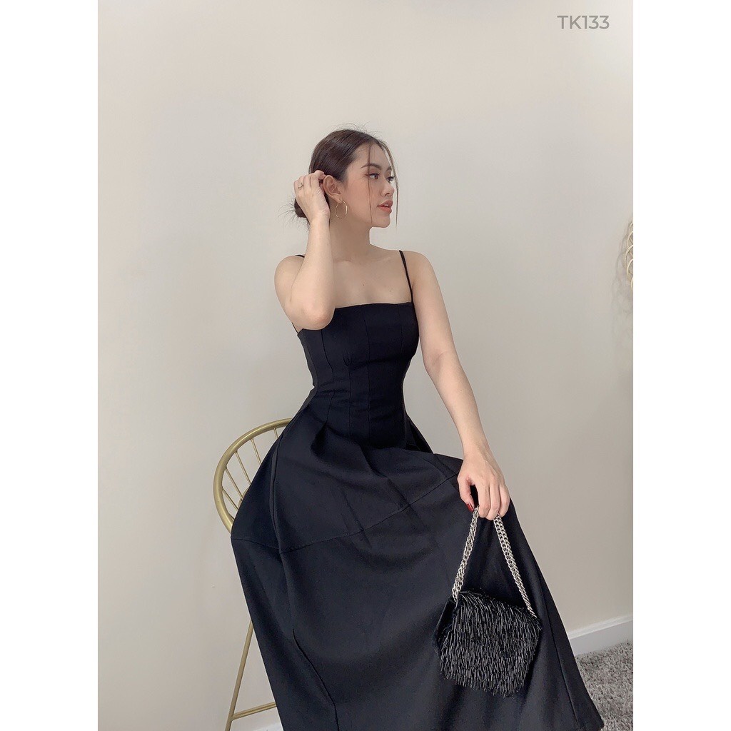 Đầm dự tiệc 2 dây dáng dài xòe thiết kế Emilyshop D1014 (T) | BigBuy360 - bigbuy360.vn
