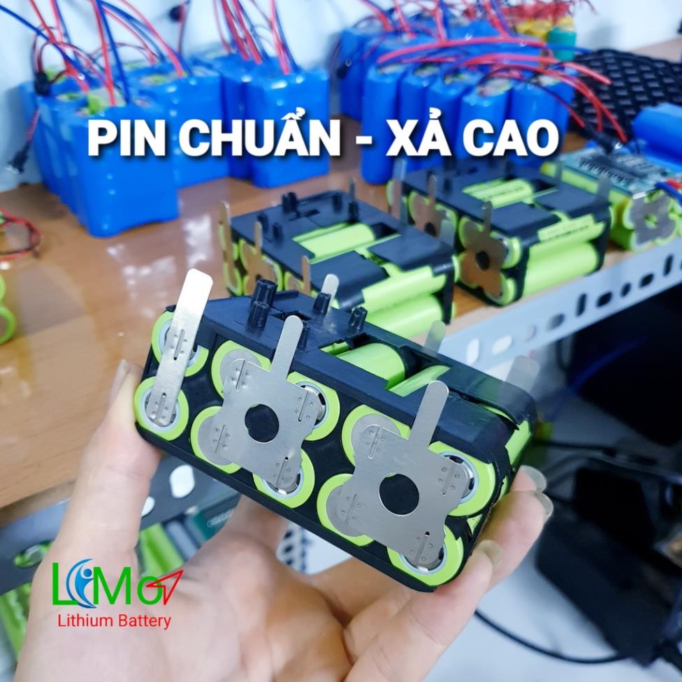 Pin Makita 18 - 21V 10 cell đóng sẵn. Khối pin 5S 2P 21V xả cao chưa mạch bảo vệ dùng thay pin máy khoan, pin máy cắt...