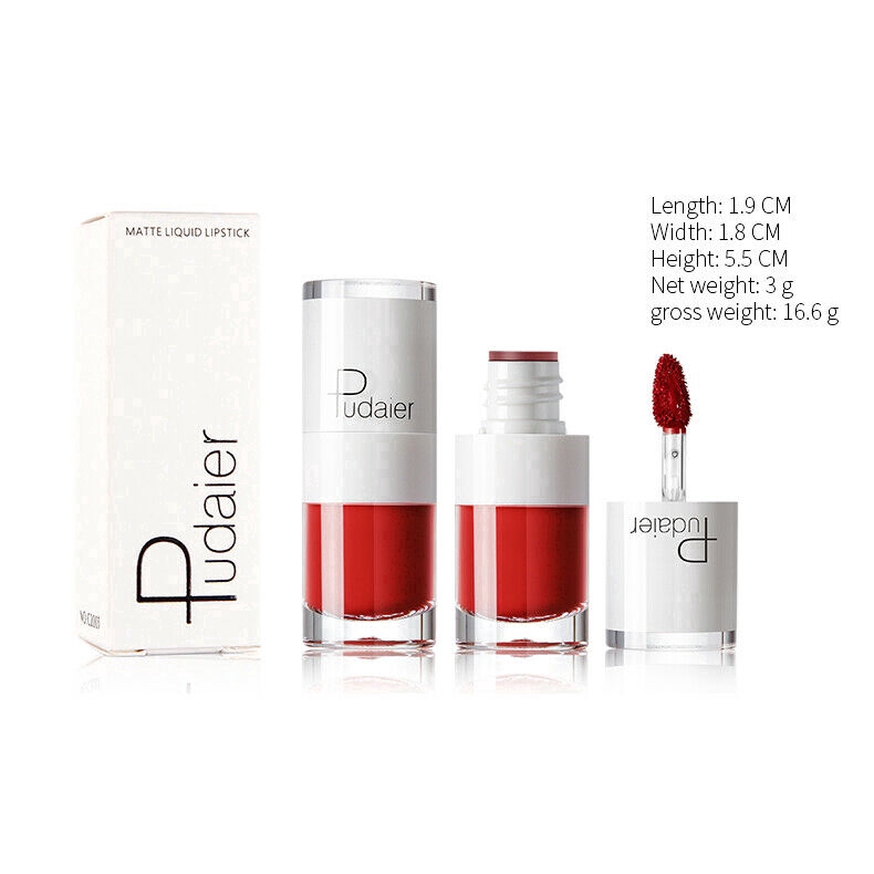 [Hàng mới về] Son kem dạng lỏng lâu trôi không thấm nước màu đỏ Pudaier | BigBuy360 - bigbuy360.vn