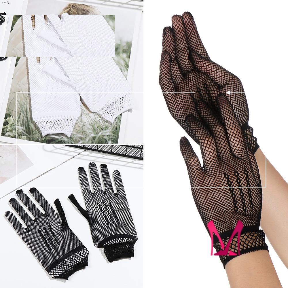 💥HÀNG CÓ SẴN💥 Găng Tay Lưới Mỏng Trắng Đen Thanh Lịch Thời Trang Cho Nữ Hóa Trang 💥CHỌN MẪU💥VOUCHER 100K💥 001580