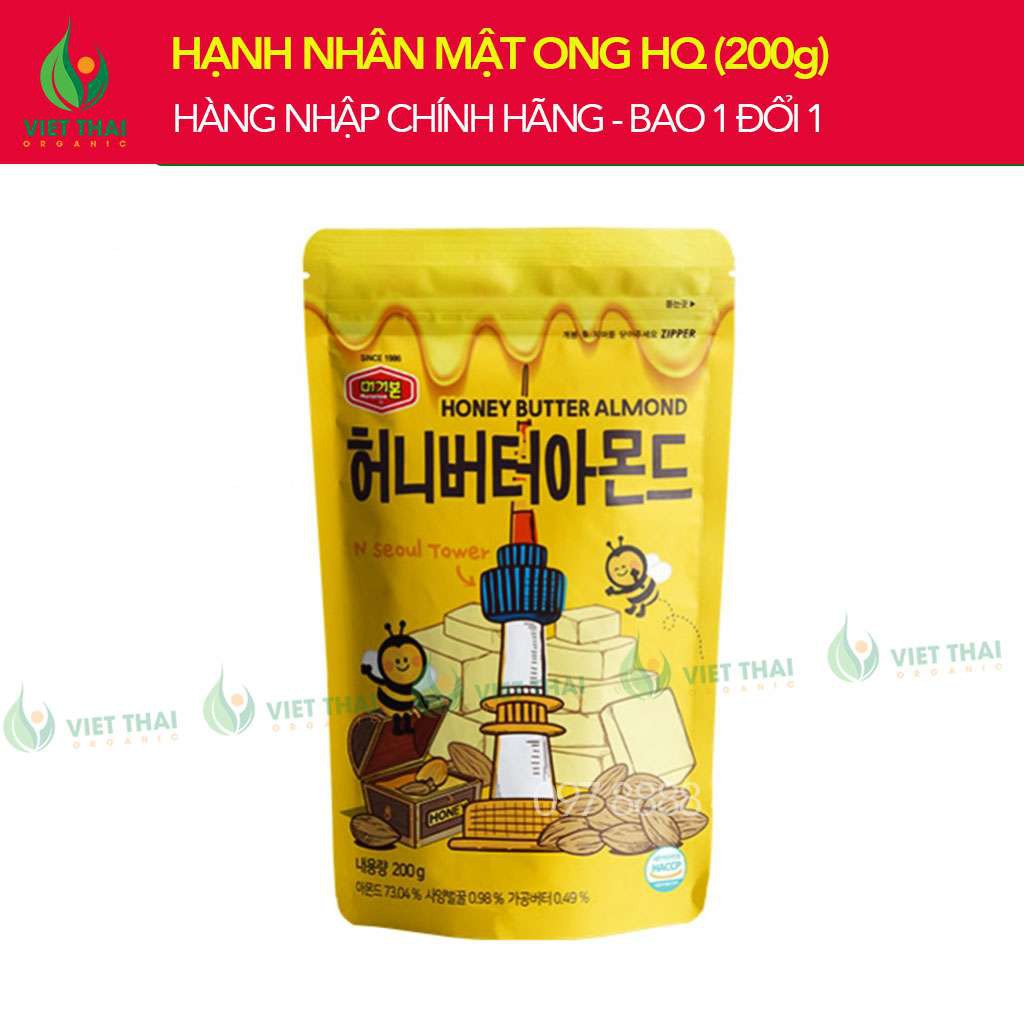 [Mã GROSALE2703 giảm 8% đơn 250K] Hạnh Nhân Mật Ong Hàn Quốc - 【Hàng Chuẩn Siêu Ngon】 (200g)