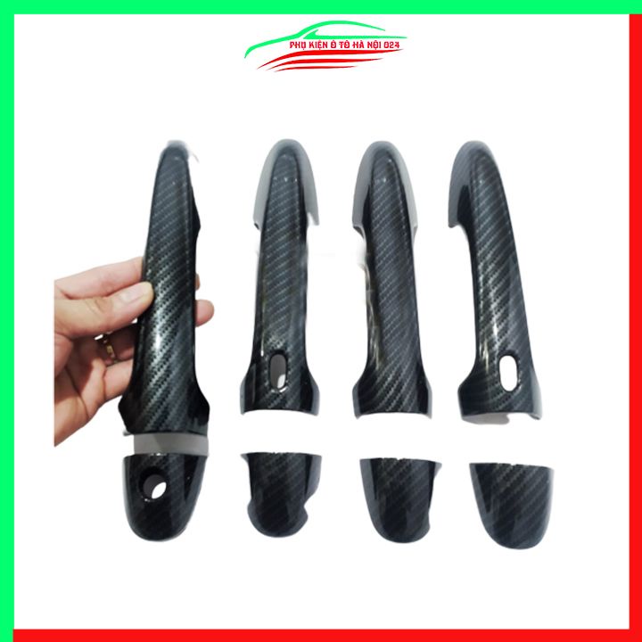Ốp tay hõm Innova 2017-2023 vân Carbon chống trầy bảo vệ cửa xe ô tô