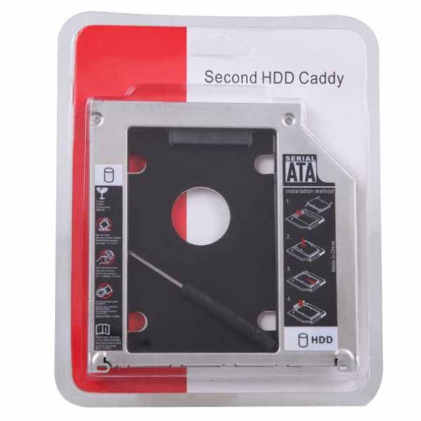 Caddy Bay Mỏng 9.5mm Chuẩn SATA 3 Chất liệu vỏ nhôm tản nhiệt tốt