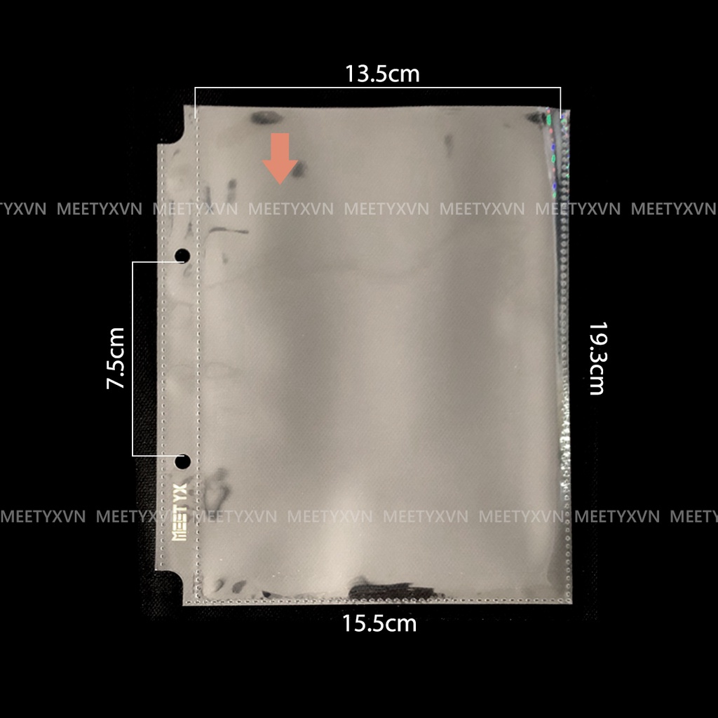 Bìa Binder Huijin A5 2 còng dùng cho sheet Meet A5 2 lỗ