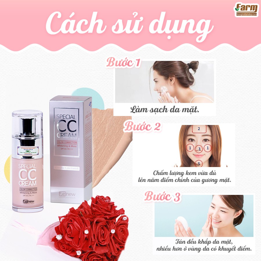 Kem Nền Che Khuyết Điểm Mịn Nhẹ Kiềm Dầu BENEW SPECIAL C.C CREAM | BigBuy360 - bigbuy360.vn