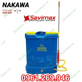 Bình tưới cây chạy ắc quy NAKAWA NK20-5L dung tích 20L, phun tưới cây, khử trùng