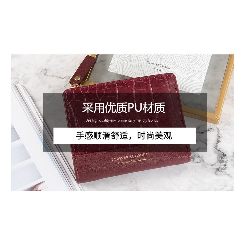 Ví Nữ Gấp Gọn Phong Cách Retro Hàn Quốc