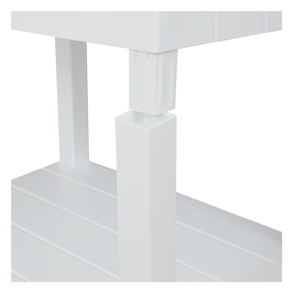 HomeBase STACKO kệ nhựa 4 tầng vân giả gạch BRICK Thái Lan W30xH100xD40cm màu trắng