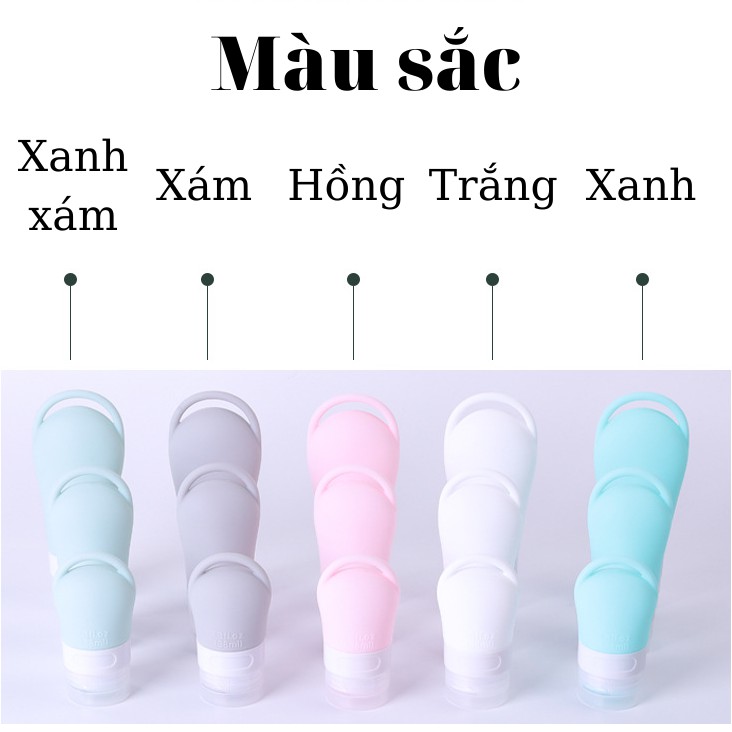 Lọ chiết mỹ phẩm Silicon có thể treo 38ml, 60ml, 90ml