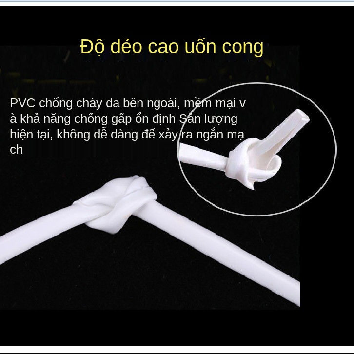 Tiêu chuẩn quốc gia dây đồng nguyên chất và cáp trong nước lõi đồng mềm dây điện mềm hai hai lõi 2,5 4 dây đồng vuông có