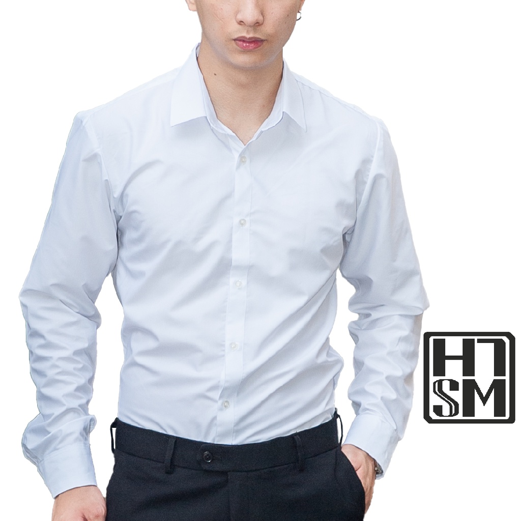 Áo sơ mi HTSM nam dài tay dáng medium fit