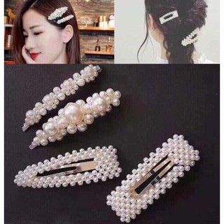 Set 4 kẹp tóc ngọc trai, set 4 kẹp tóc Hàn Quốc