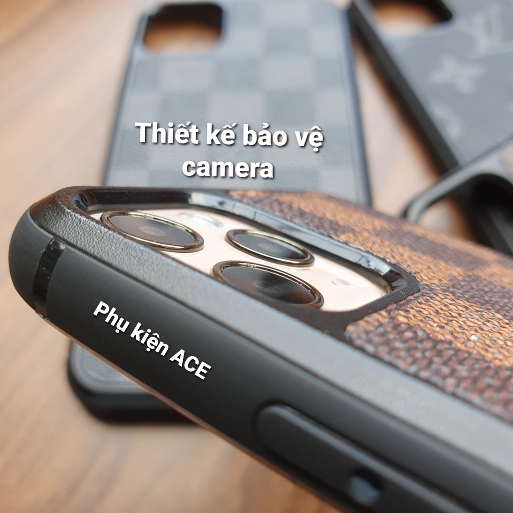 Ốp da L V 12 mini,12,12pro,12promax,11pro,11,11promax,X,XSMax,XR,7Plus,8Plus,7,8 có lót nỉ⁷