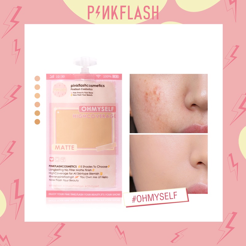 Kem Nền PINKFLASH OhMySelf Màu Lì Không Cân Bằng Lâu Trôi Phù Hợp Cho Mọi Loại Da