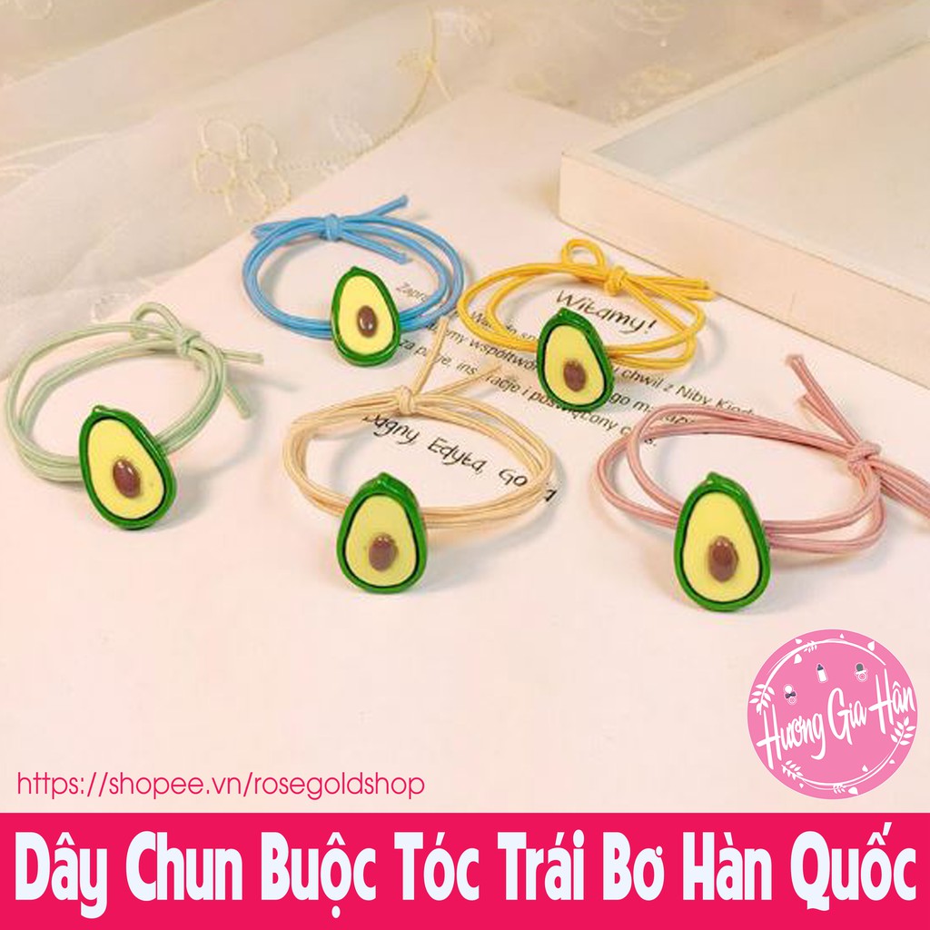 Dây Chun Buộc Tóc Hình Trái Bơ Hàn Quốc Siêu Xinh