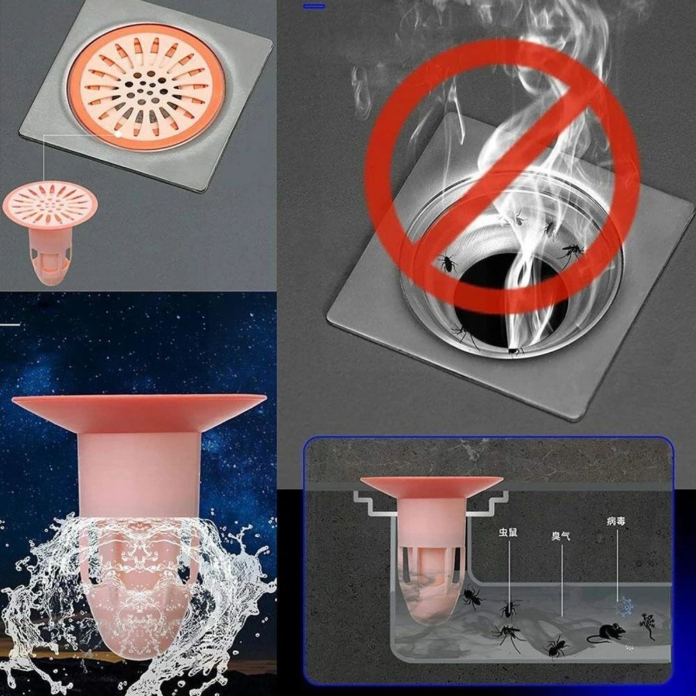 1 Nắp Silicone Lọc Rác Cho Lỗ Thoát Nước Nhà Tắm Tiện Dụng