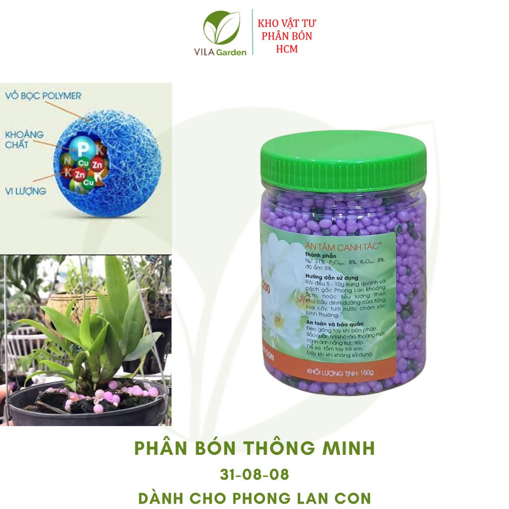 Phân Tan Chậm RYNAN FLOWERMATE 200 lọ 150g, Phân Bón Thông Minh NPK 31-08-08