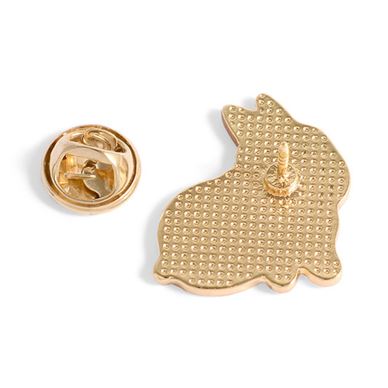 Ghim Cài Áo Hình Thỏ Trắng Đen Đáng Yêu