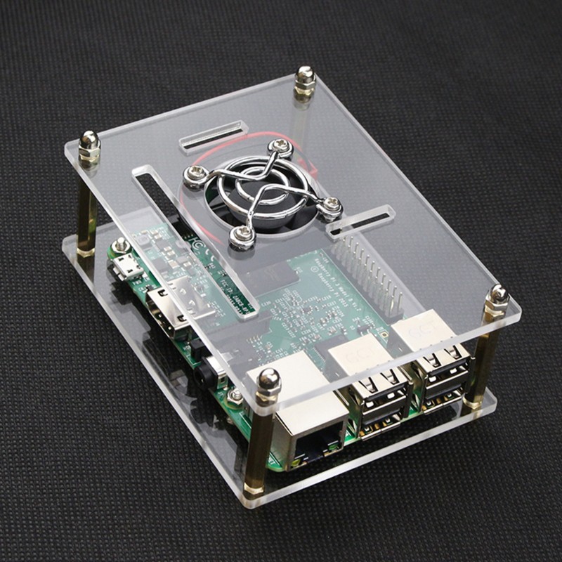 Bo Mạch Tích Hợp Quạt Tản Nhiệt Chuyên Dụng Cho Raspberry Pi 4 / 3b + / 3