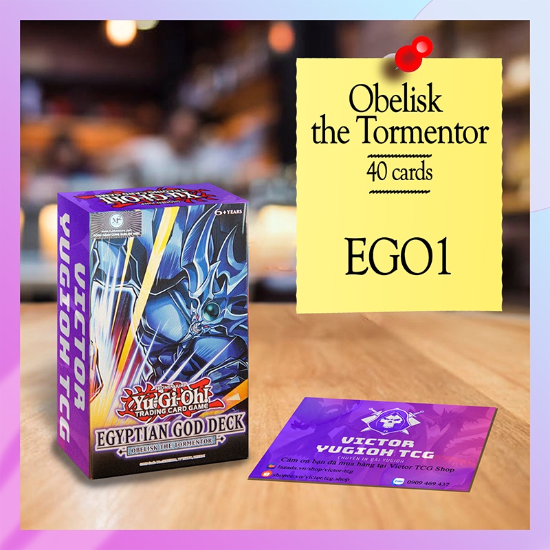 Bộ bài Yugioh - Obelisk The Tormentor Egyptian God Deck 2021 - EGO1 - 40 lá (Chỉ in 1 mặt)
