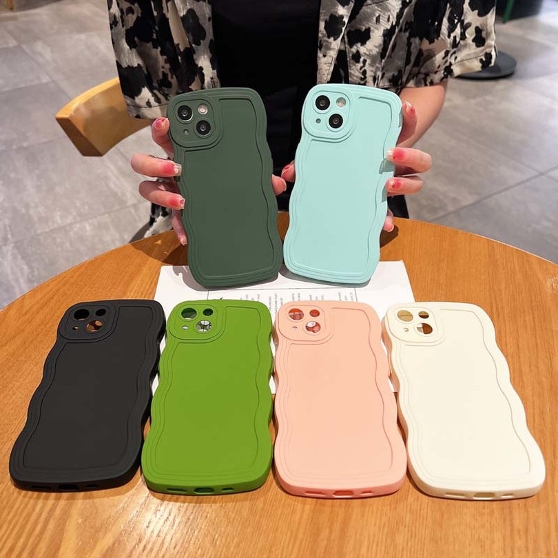 Mới Ốp Điện Thoại Silicon Dẻo Mềm Chống Sốc Họa Tiết Gợn Sóng Màu Kẹo Cho Realme Q5 Pro Q3T Q5i V23 V13