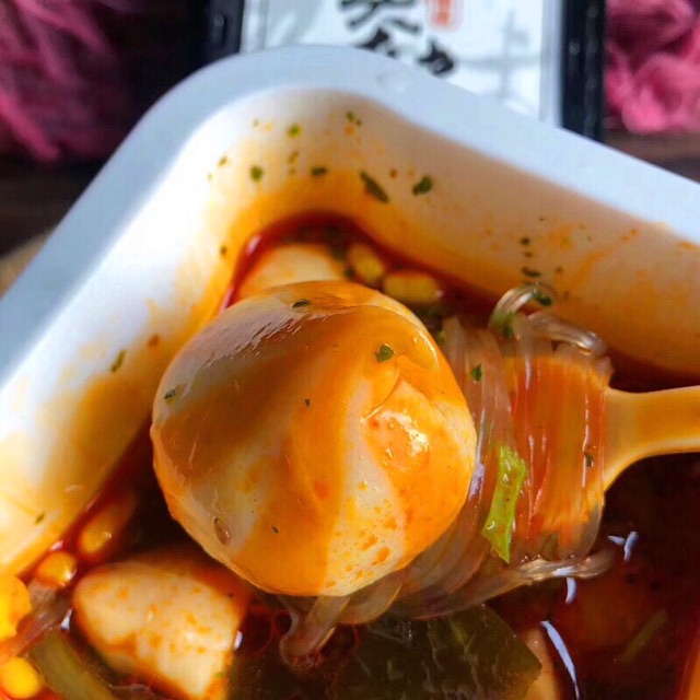 [ Sẵn] Lẩu Miến Cốc Viên Hải Sản Hong Kong Kèm Viên Thả Lẩu Chả Cá, Trứng Cua Siêu Ngon Hộp 154g