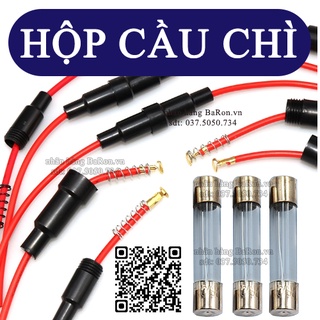 Hộp cầu chì thủy tinh bảo vệ thiết bị điện có dây nối sẵn (nhiều thông số lựa chọn)