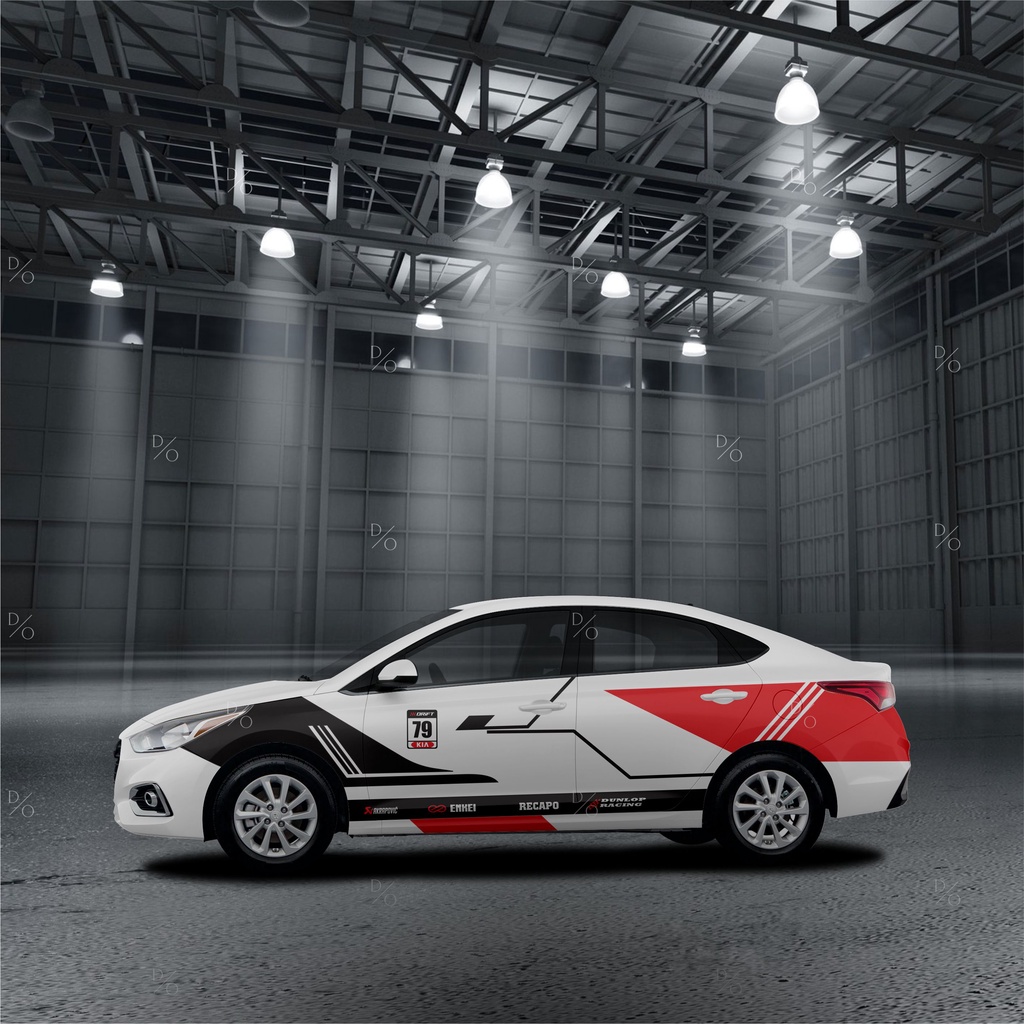 Tem sườn dán xe Hyundai Accent HA-021 - Thiết kế tem theo yêu cầu