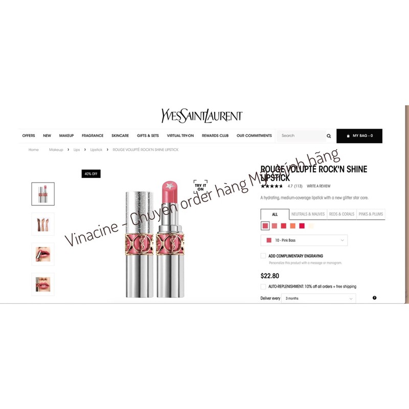 Son Ysl Rouge volupte rock'n shine lipstick