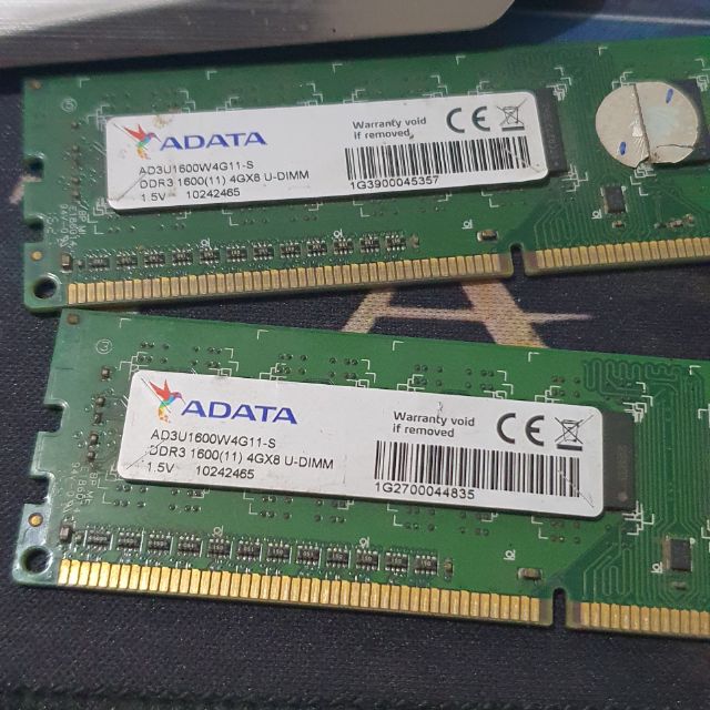 Ram 3 4gb buss 1600 adata đã qua sử dụng ( ảnh minh họa)