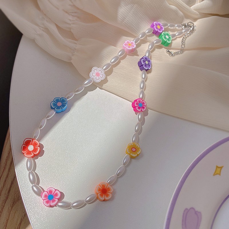 Vòng Cổ Choker Đính Hạt Ngọc Trai Nhiều Màu Thời Trang